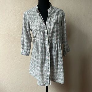 Rock Flower Paper pintuck button up blouse